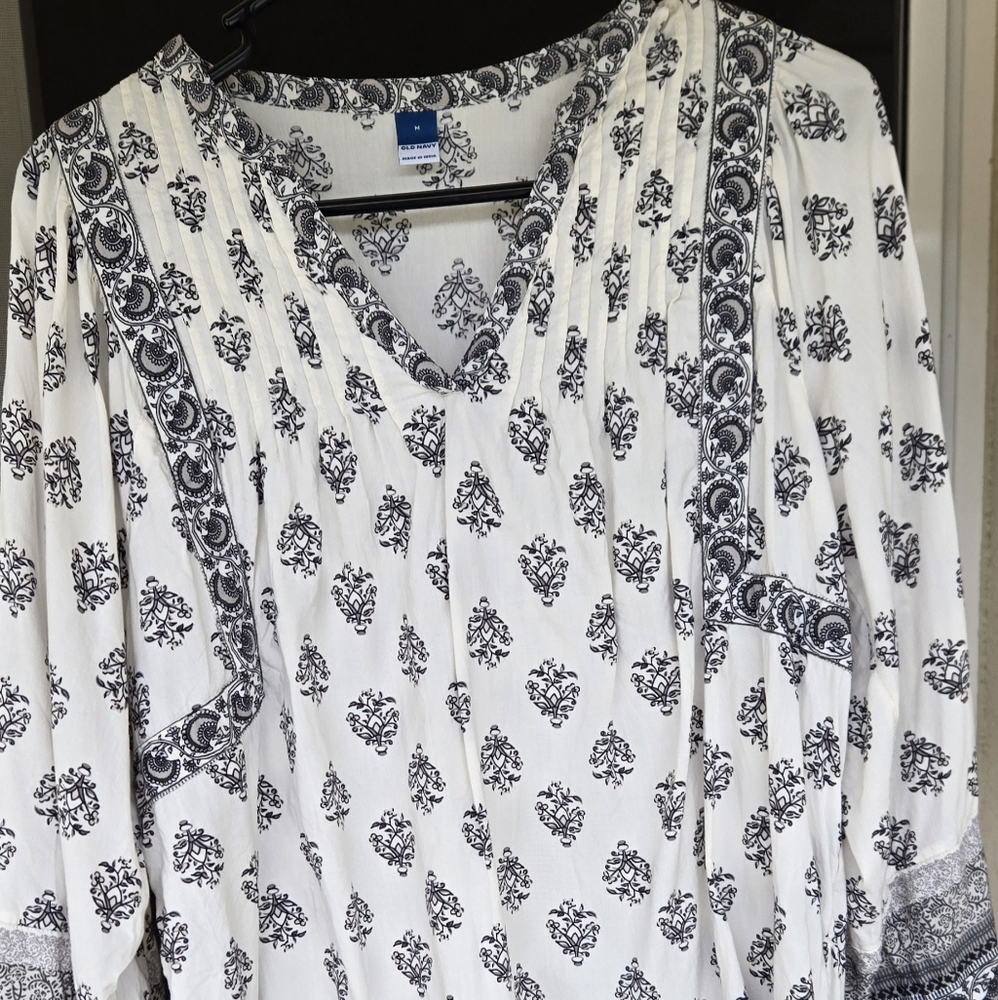 Old Navy Boho India Blouse Size Med